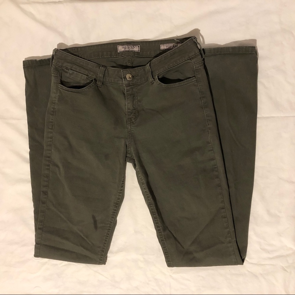 GUESS green boot cut jeans